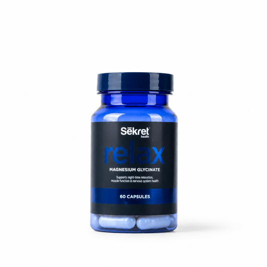 SEKRET RELAX MAGNESIUM GLYCINATE CAPSULES (60's)